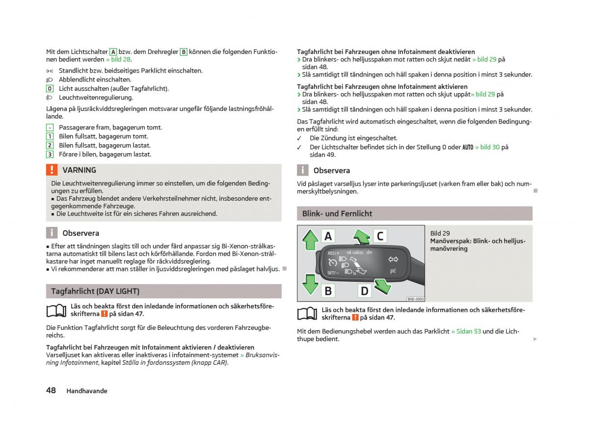 Skoda Octavia III 3 instruktionsbok / page 50