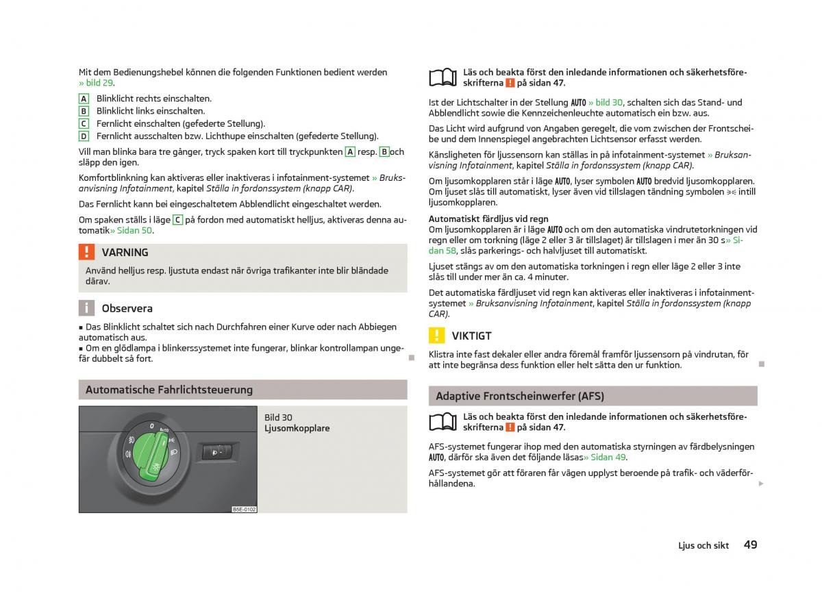 Skoda Octavia III 3 instruktionsbok / page 51