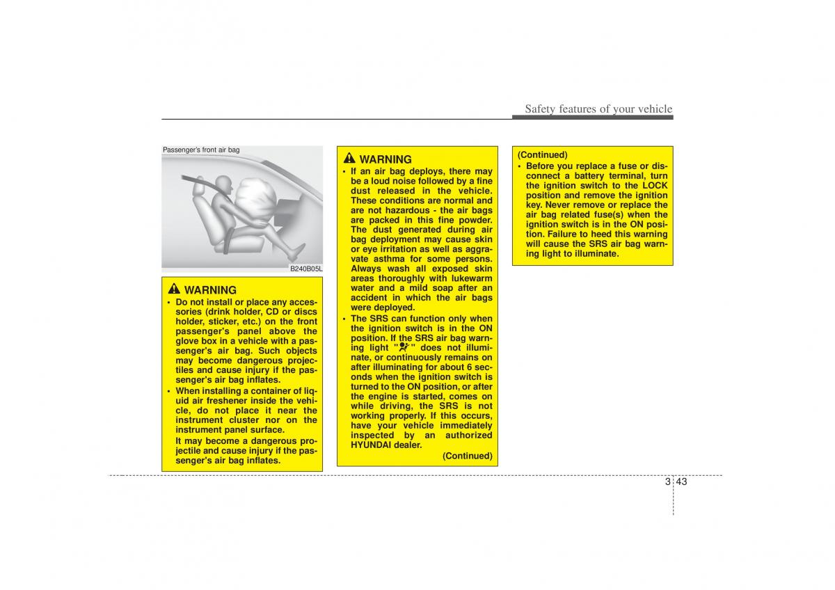 Hyundai Sonata VI 6 YF i45 owners manual / page 62