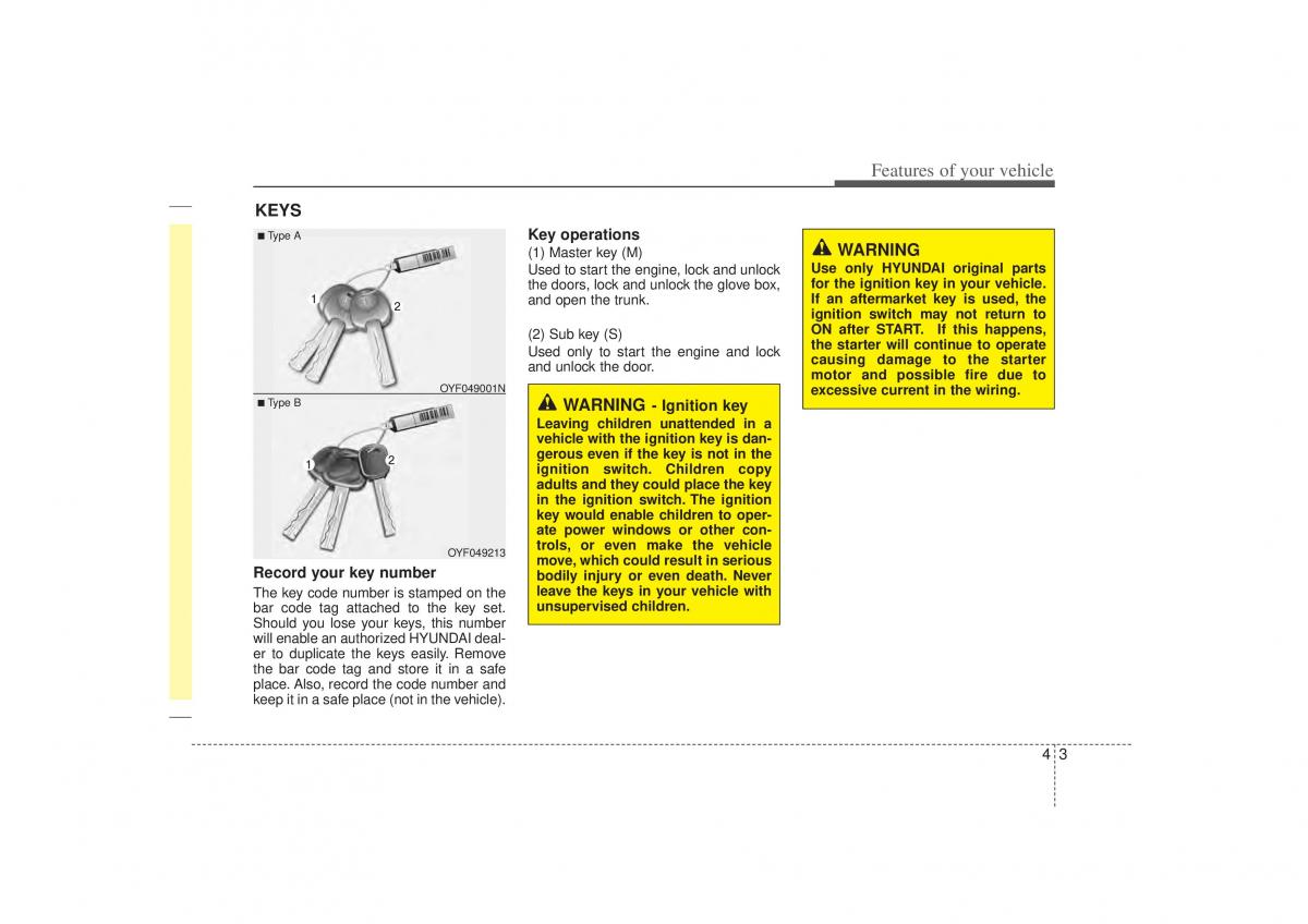 Hyundai Sonata VI 6 YF i45 owners manual / page 85