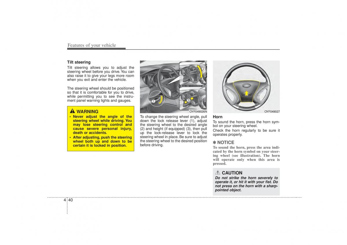 Hyundai Sonata VI 6 YF i45 owners manual / page 122