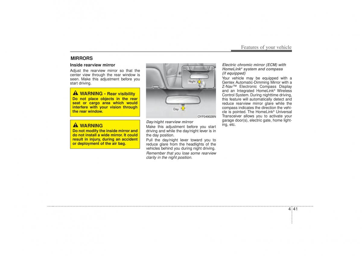 Hyundai Sonata VI 6 YF i45 owners manual / page 123