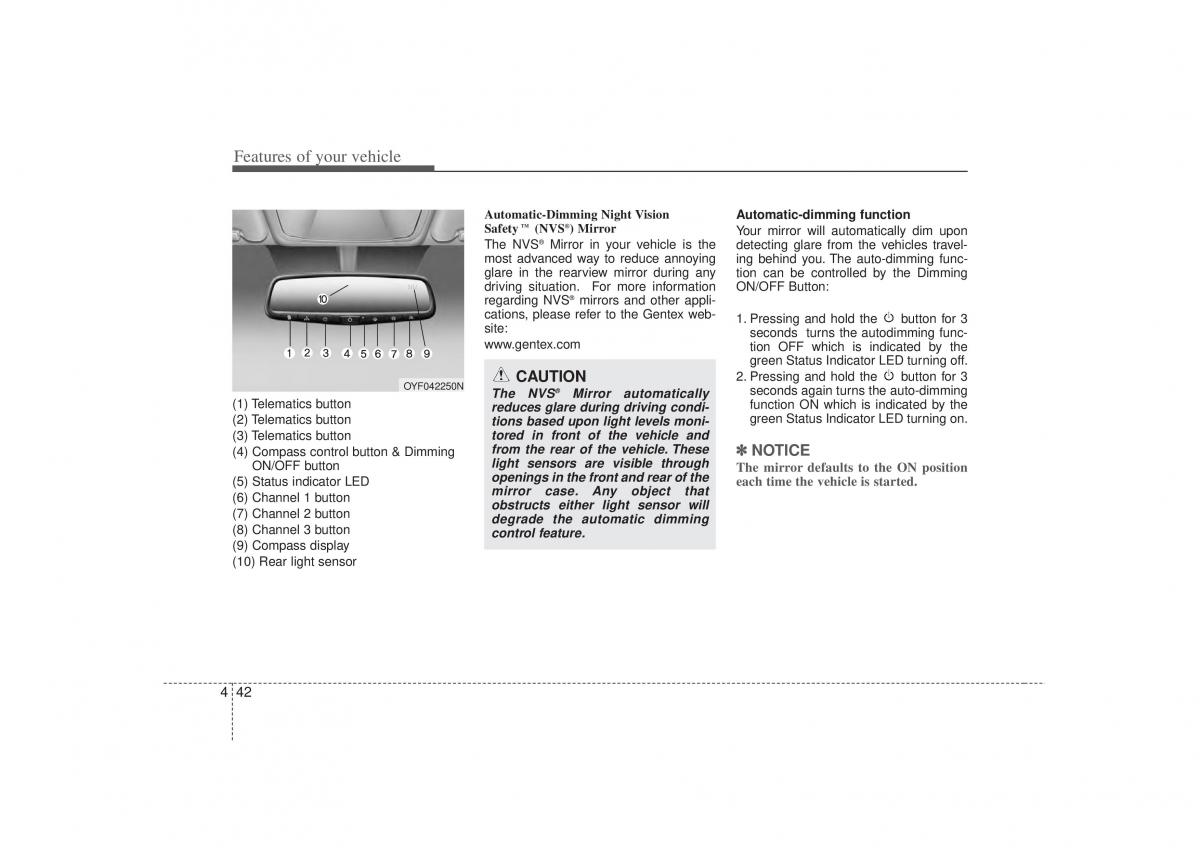 Hyundai Sonata VI 6 YF i45 owners manual / page 124