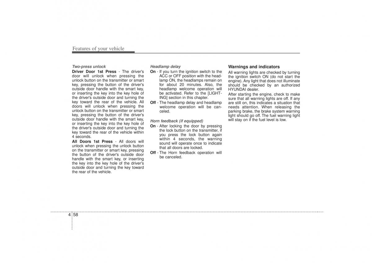 Hyundai Sonata VI 6 YF i45 owners manual / page 140