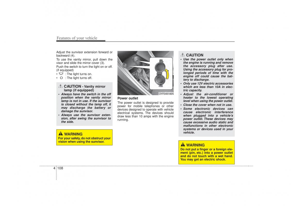 Hyundai Sonata VI 6 YF i45 owners manual / page 190