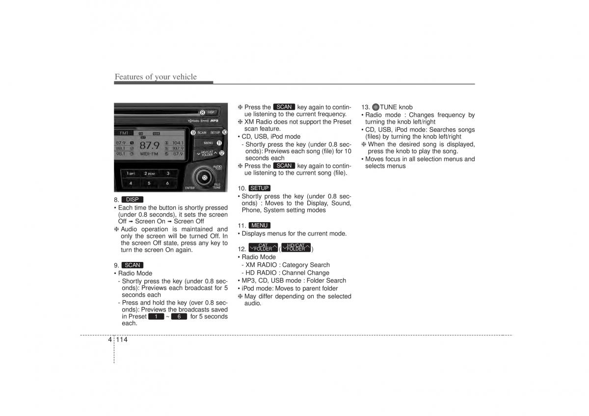 Hyundai Sonata VI 6 YF i45 owners manual / page 196