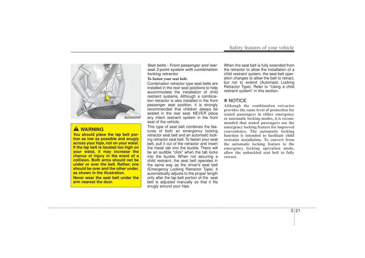 Hyundai Sonata VI 6 YF i45 owners manual / page 40