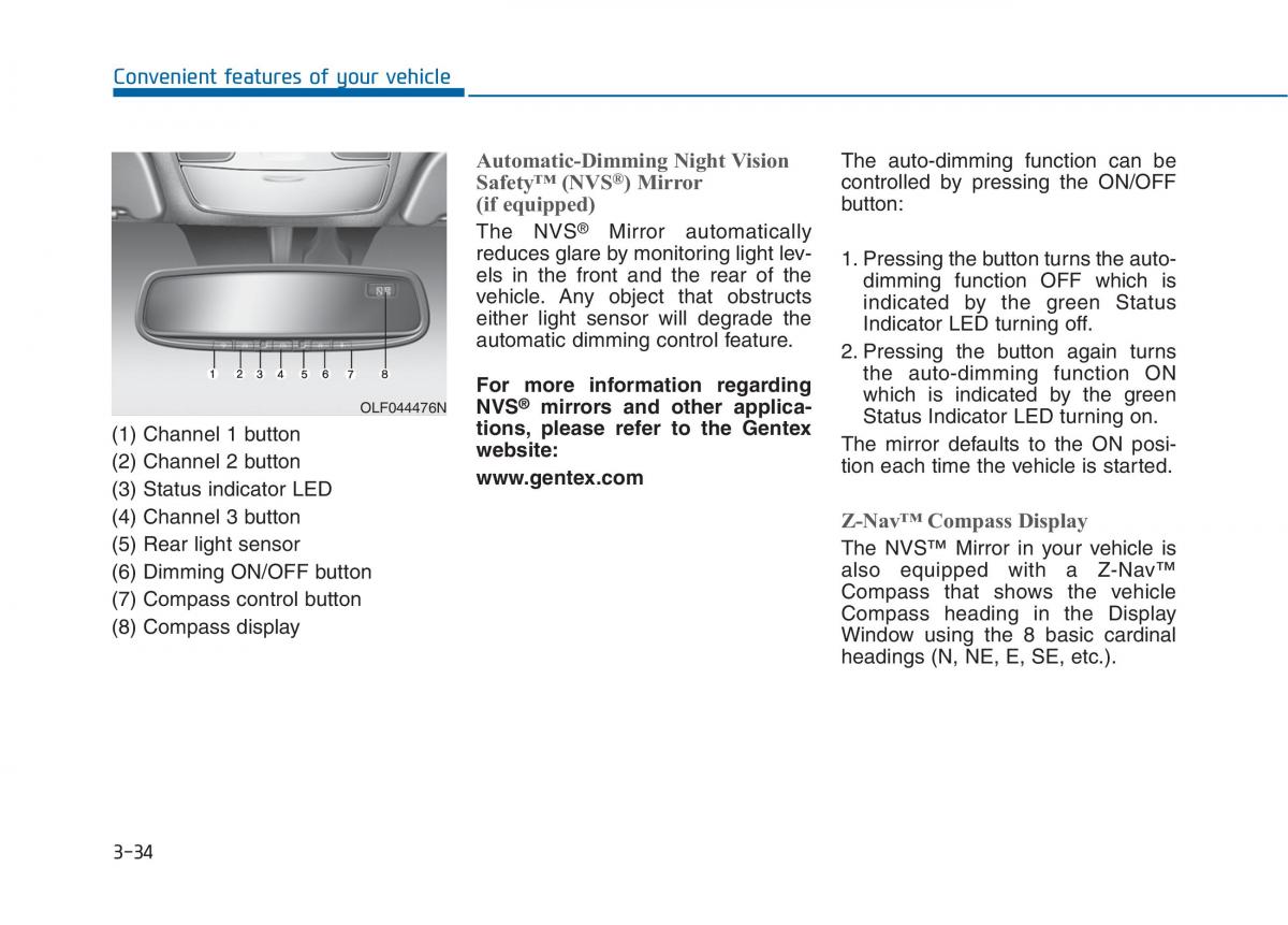 Hyundai Sonata VII 7 LF i45 owners manual / page 129