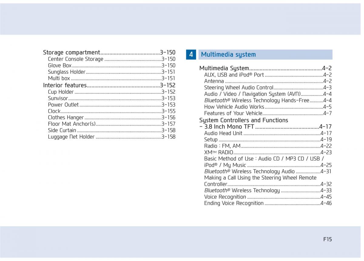 Hyundai Sonata VII 7 LF i45 owners manual / page 15