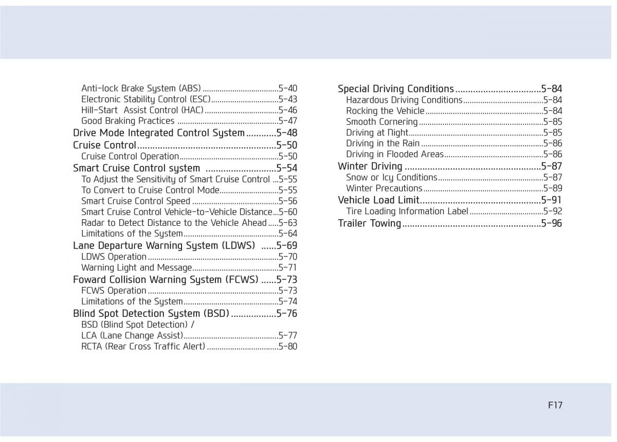 Hyundai Sonata VII 7 LF i45 owners manual / page 17