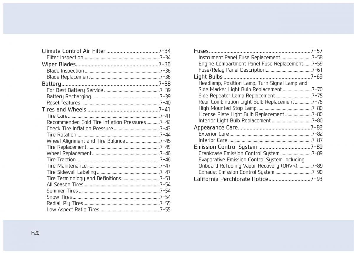 Hyundai Sonata VII 7 LF i45 owners manual / page 20