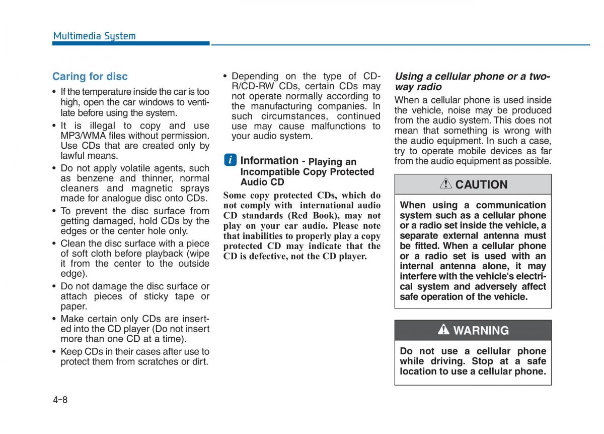 Hyundai Sonata VII 7 LF i45 owners manual / page 261