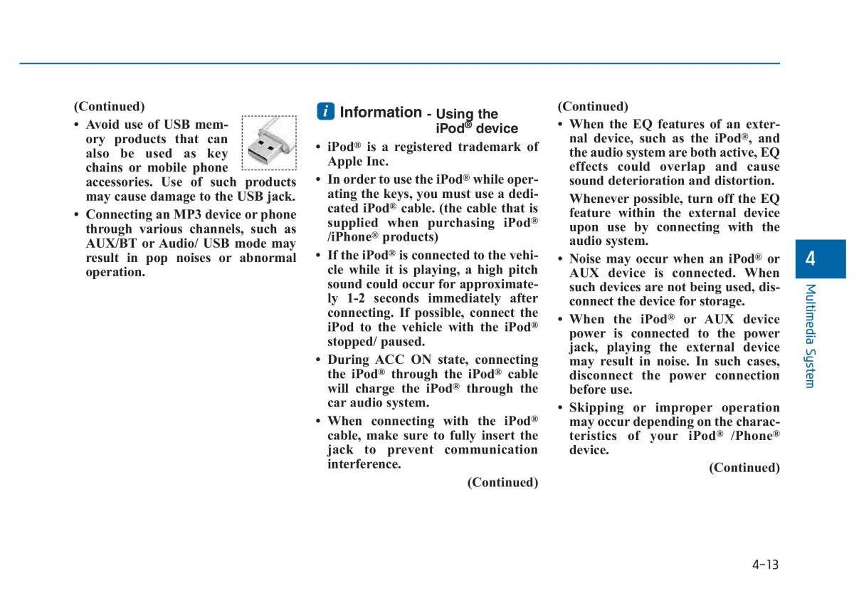 Hyundai Sonata VII 7 LF i45 owners manual / page 266