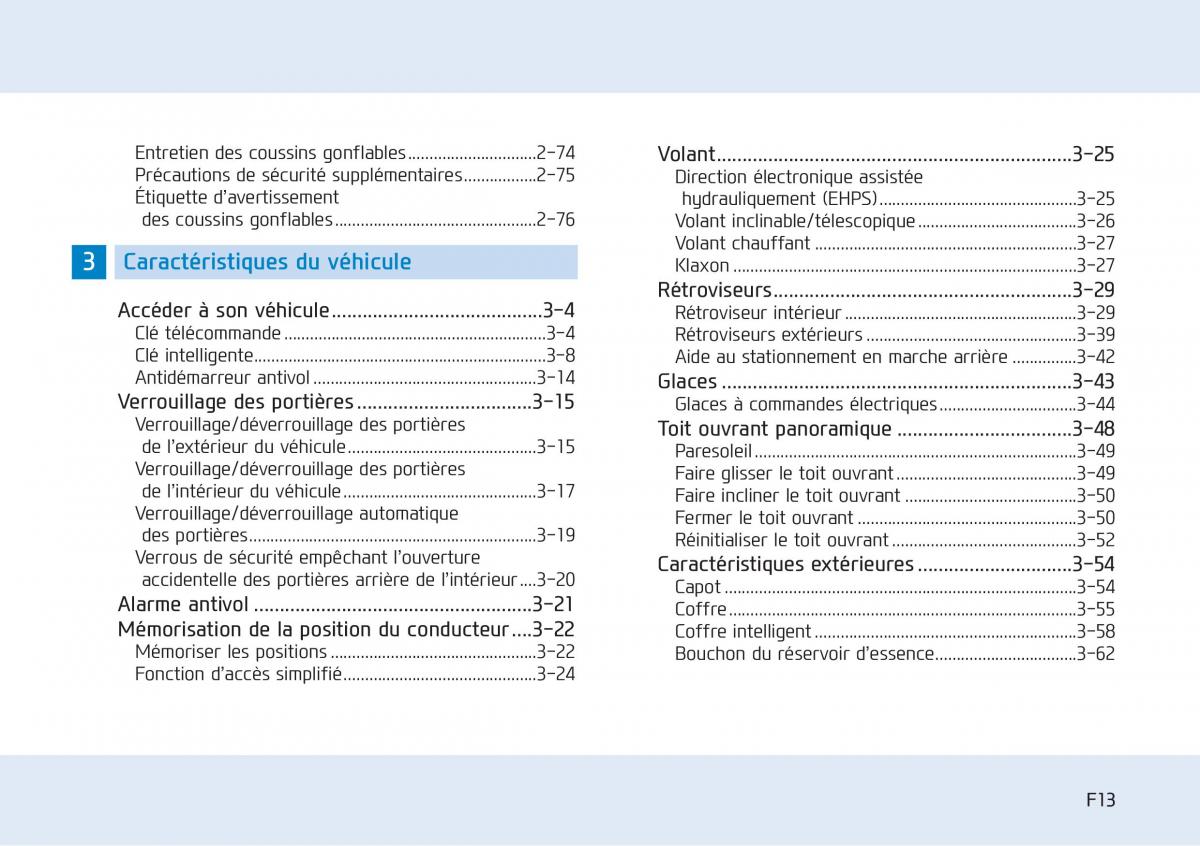 Hyundai Sonata VII 7 LF i45 manuel du proprietaire / page 13