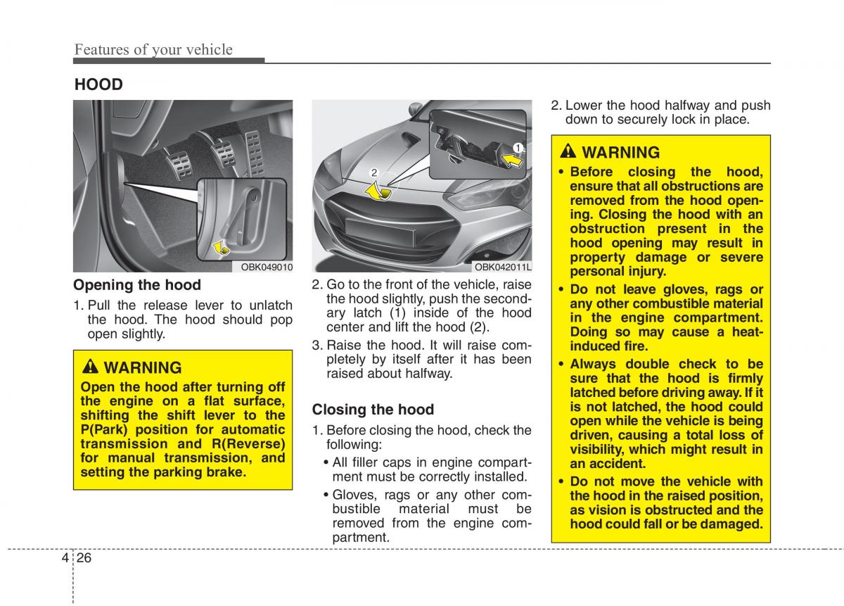 Hyundai Genesis Coupe owners manual / page 110