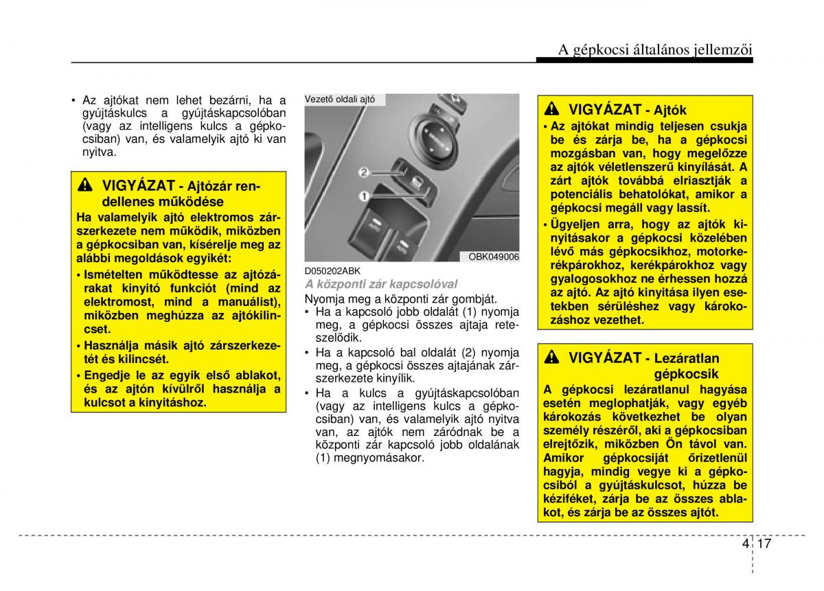 Hyundai Genesis Coupe Kezelesi utmutato / page 89