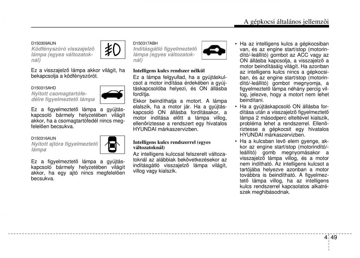 Hyundai Genesis Coupe Kezelesi utmutato / page 121