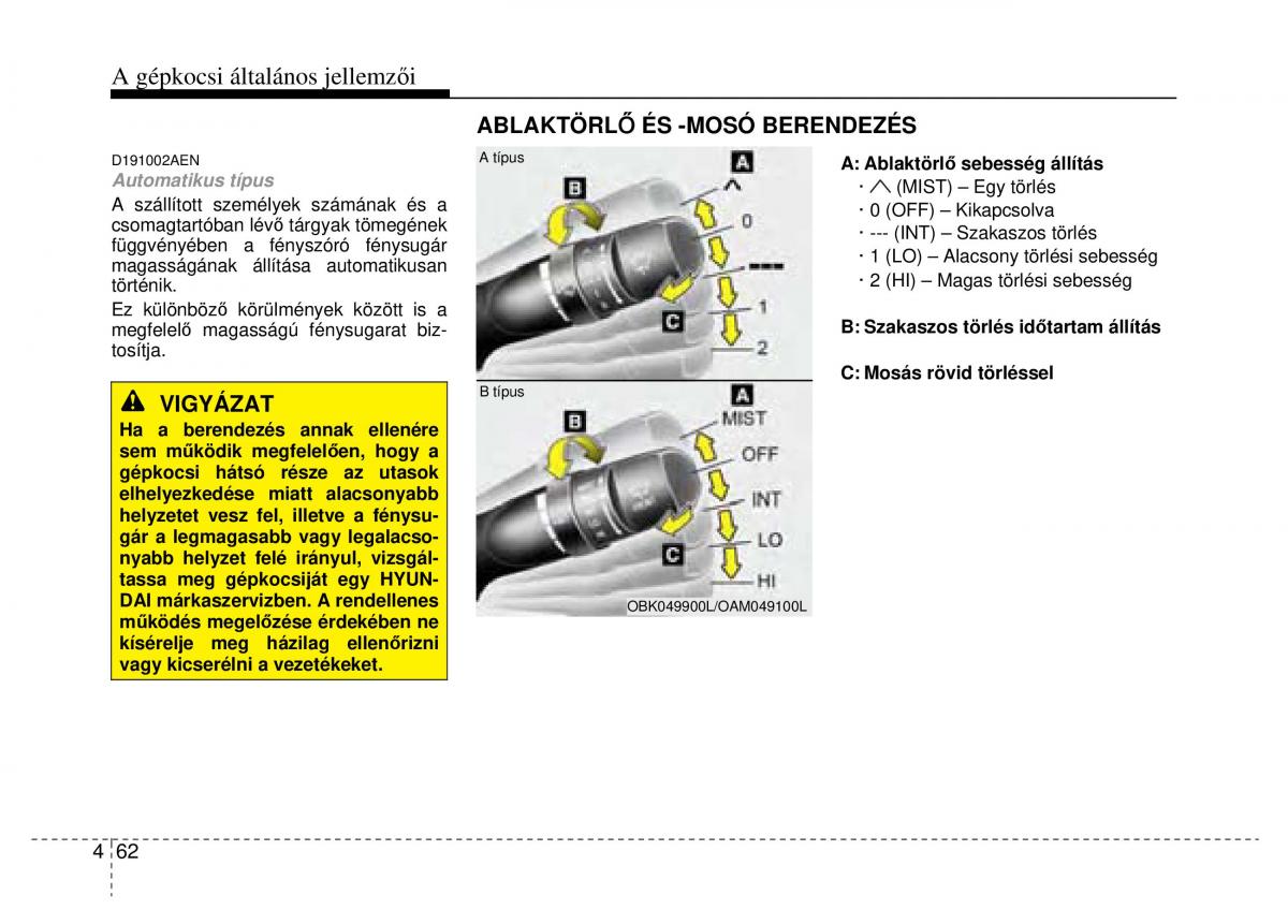 Hyundai Genesis Coupe Kezelesi utmutato / page 134