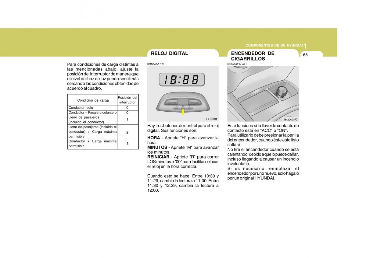 Hyundai Matrix manual del propietario / page 75