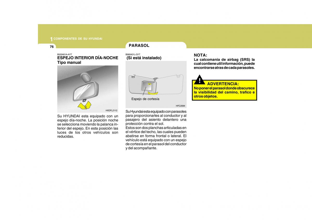 Hyundai Matrix manual del propietario / page 86