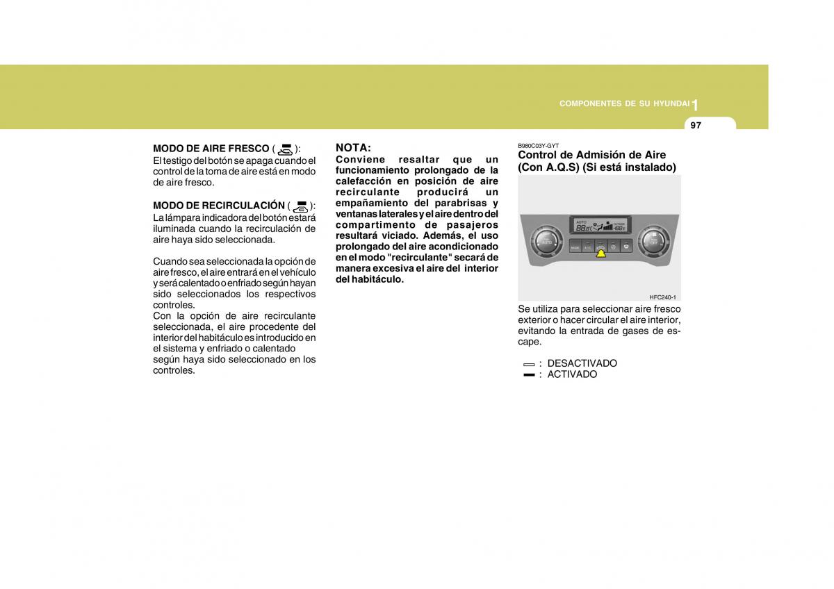 Hyundai Matrix manual del propietario / page 107