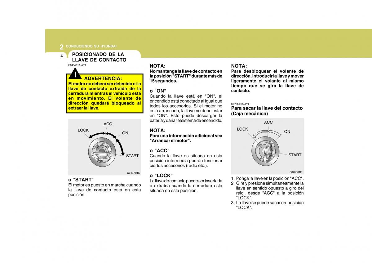 Hyundai Matrix manual del propietario / page 121