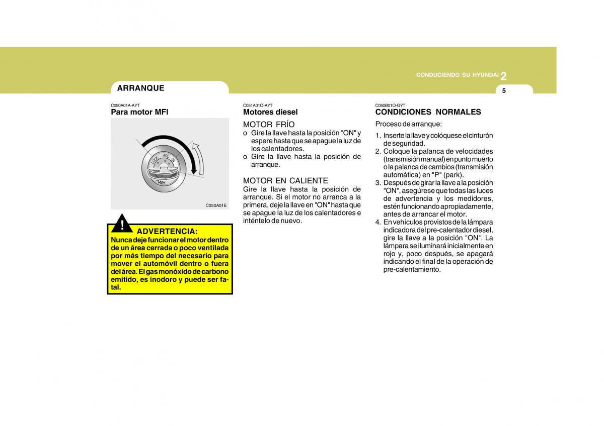 Hyundai Matrix manual del propietario / page 122