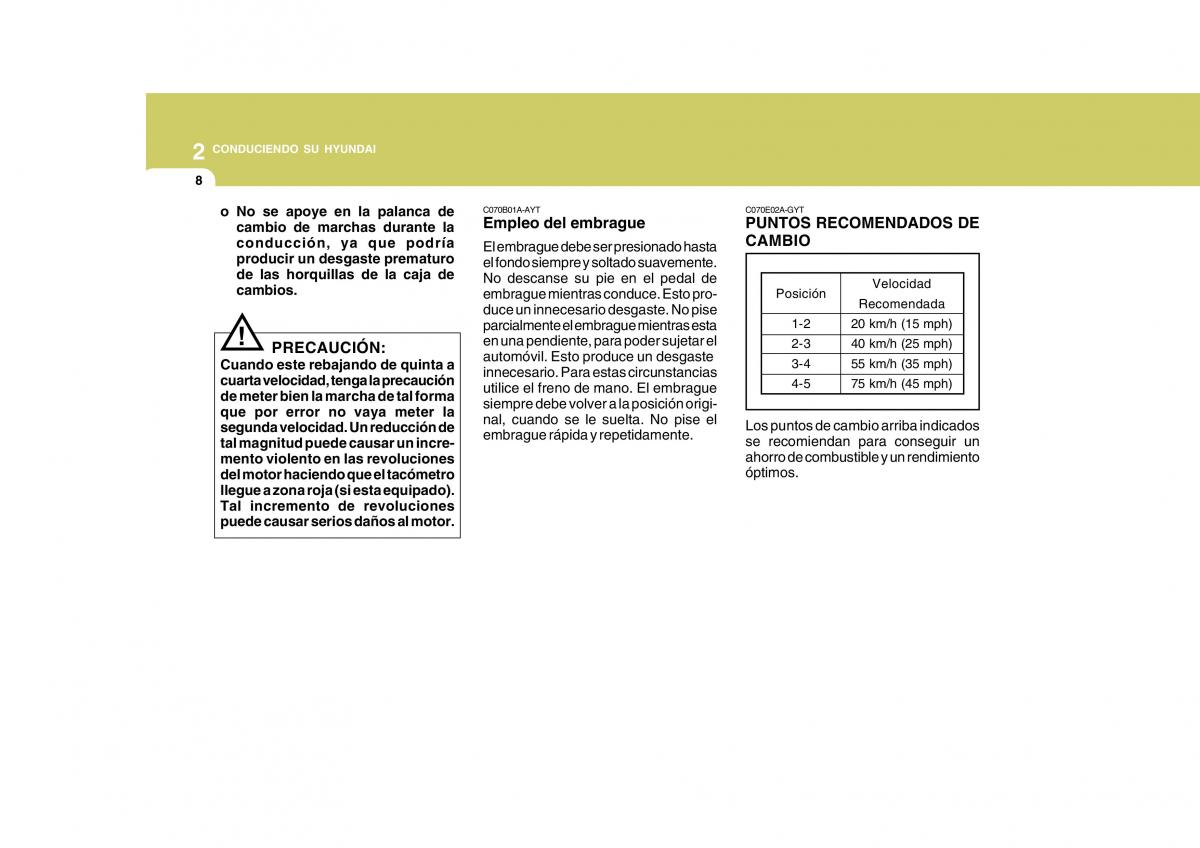 Hyundai Matrix manual del propietario / page 125