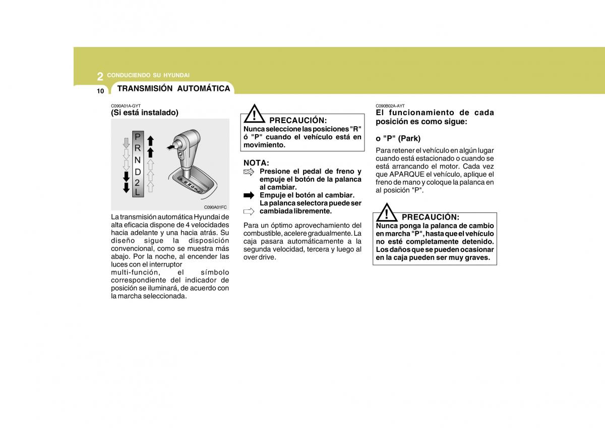 Hyundai Matrix manual del propietario / page 127