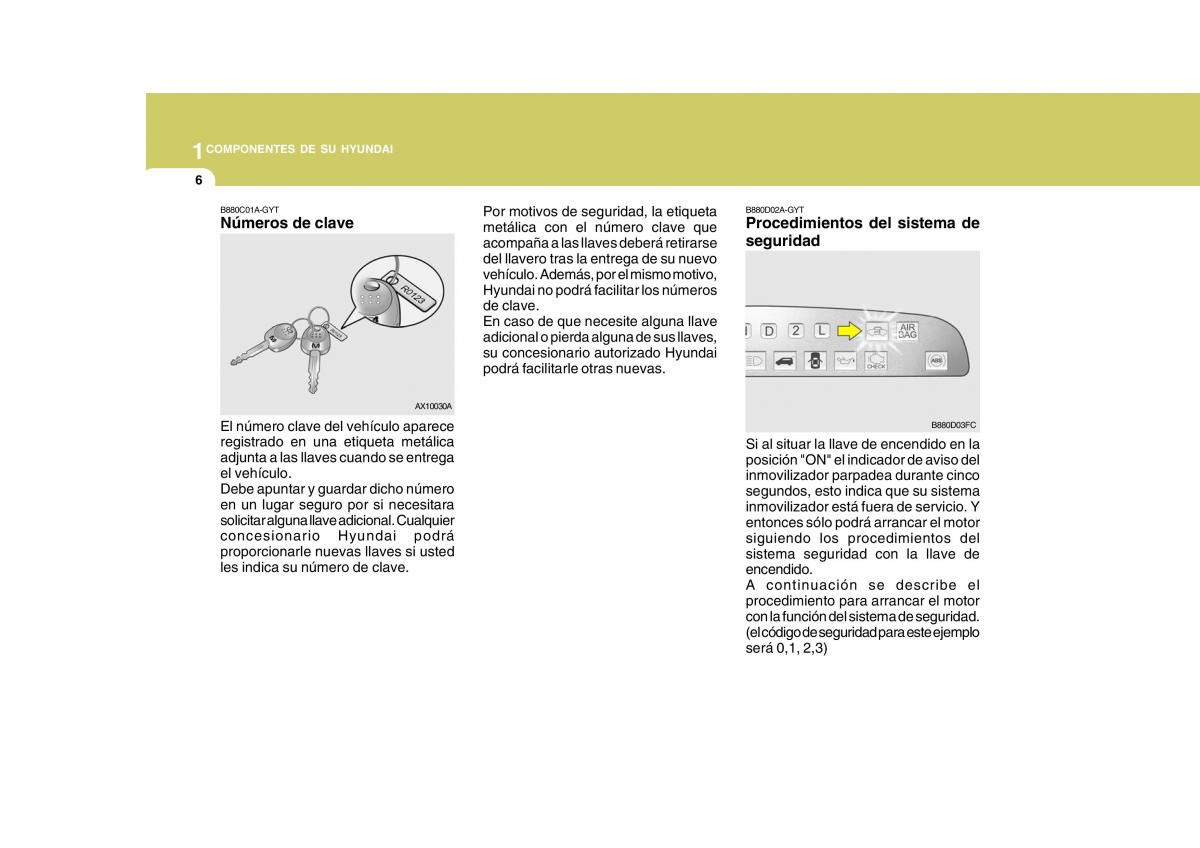 Hyundai Matrix manual del propietario / page 16