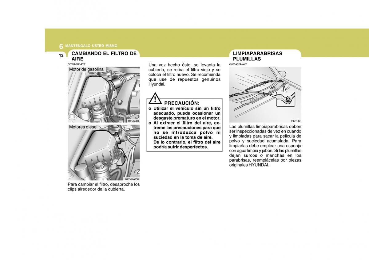 Hyundai Matrix manual del propietario / page 183