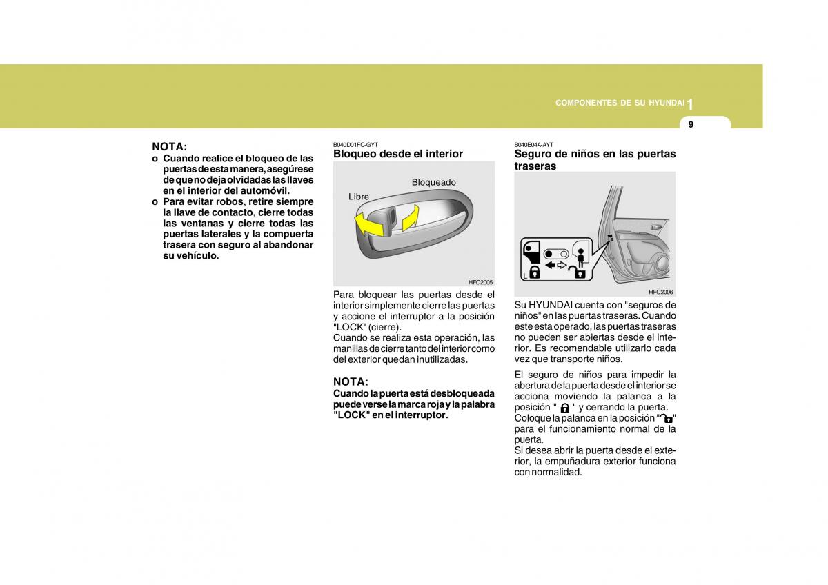 Hyundai Matrix manual del propietario / page 19