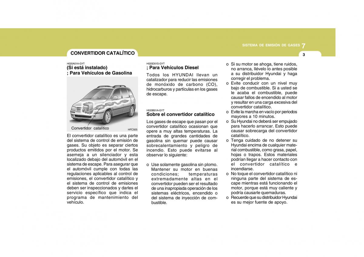 Hyundai Matrix manual del propietario / page 203