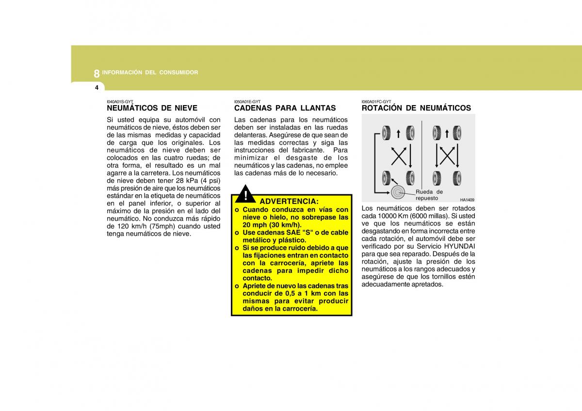 Hyundai Matrix manual del propietario / page 208