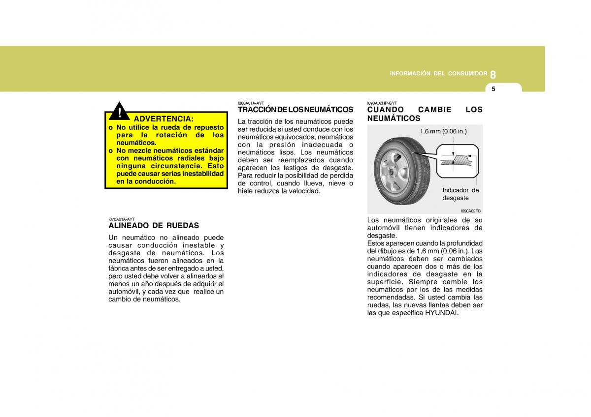 Hyundai Matrix manual del propietario / page 209