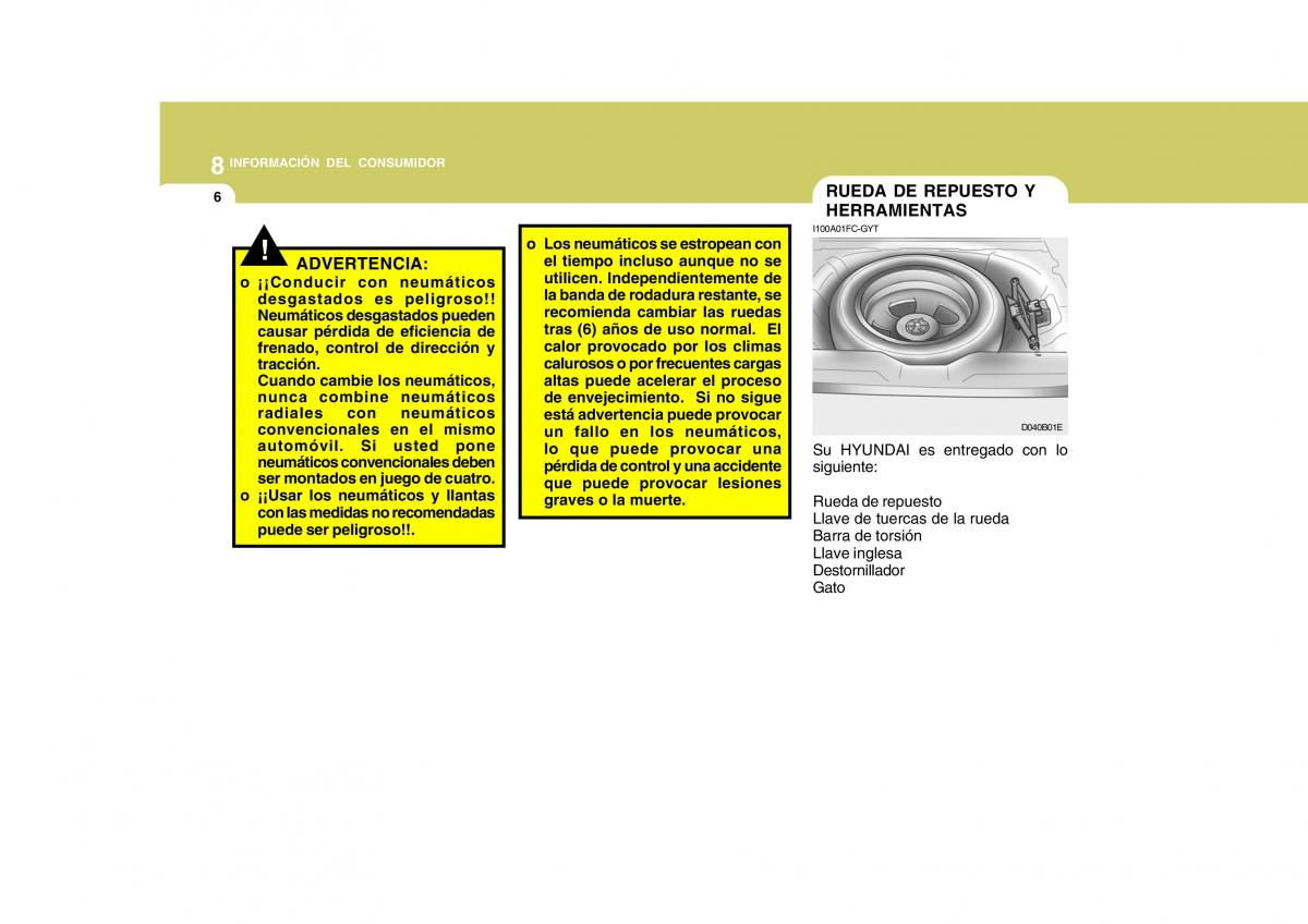 Hyundai Matrix manual del propietario / page 210