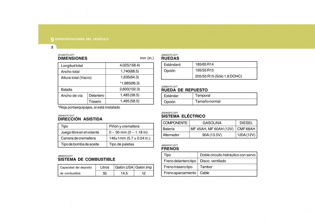 Hyundai Matrix manual del propietario / page 212