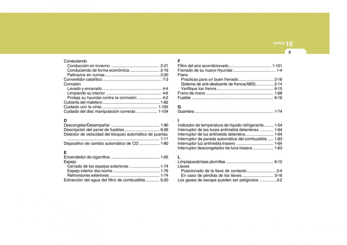 Hyundai Matrix manual del propietario / page 217