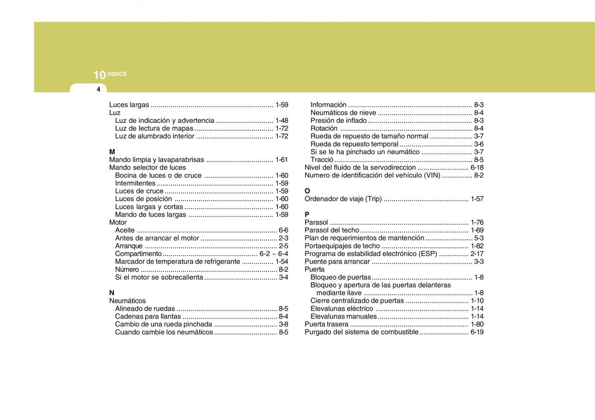 Hyundai Matrix manual del propietario / page 218