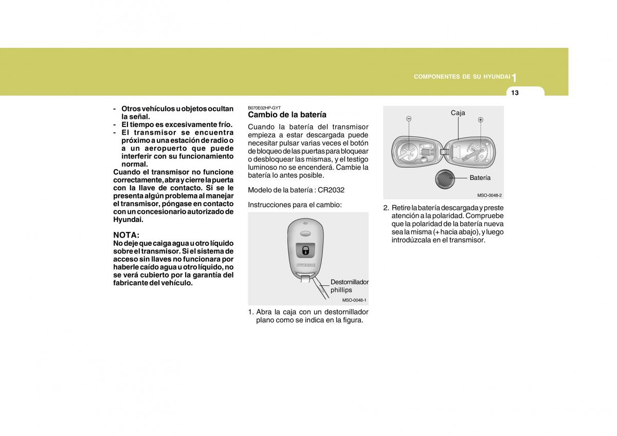 Hyundai Matrix manual del propietario / page 23