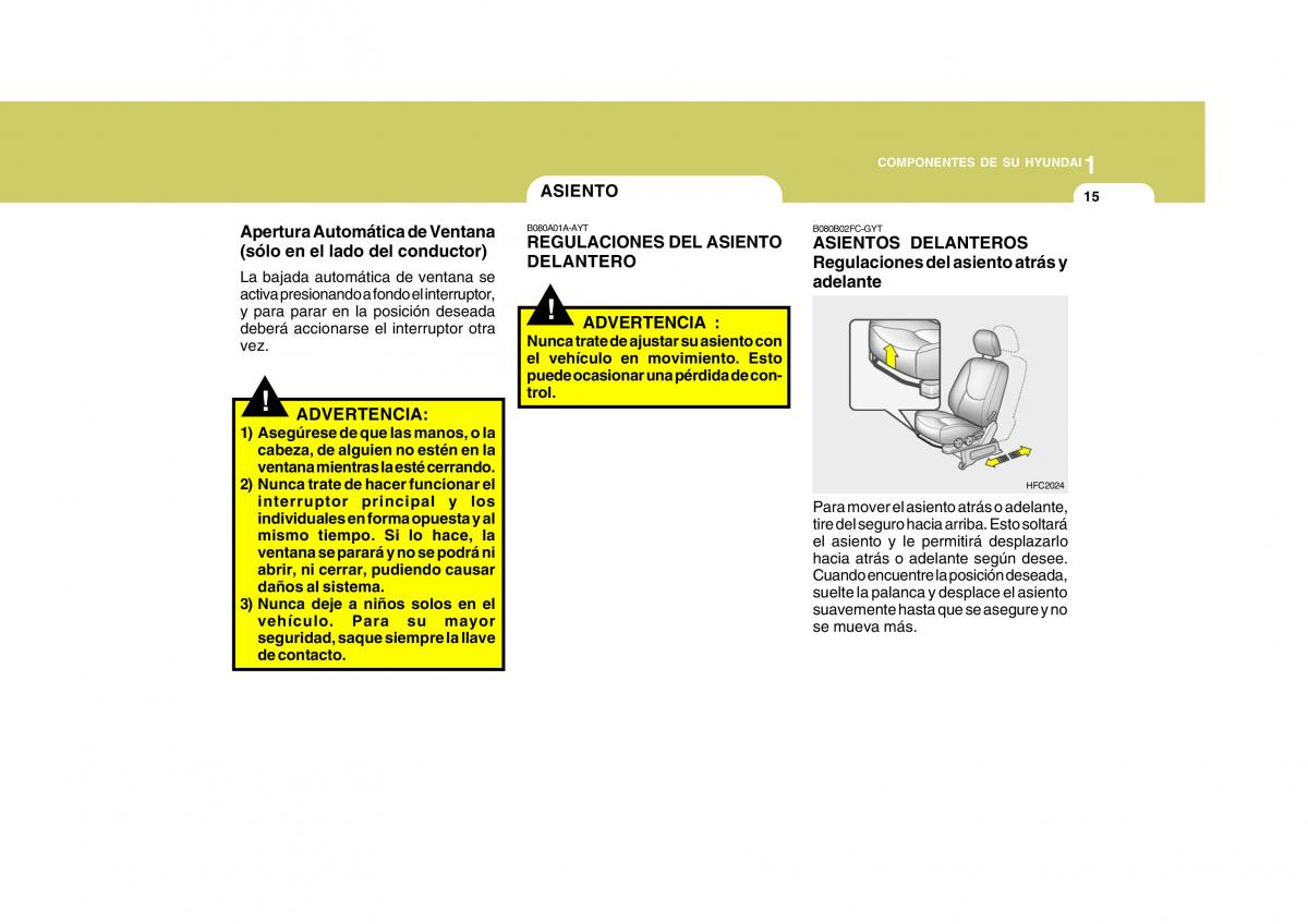 Hyundai Matrix manual del propietario / page 25