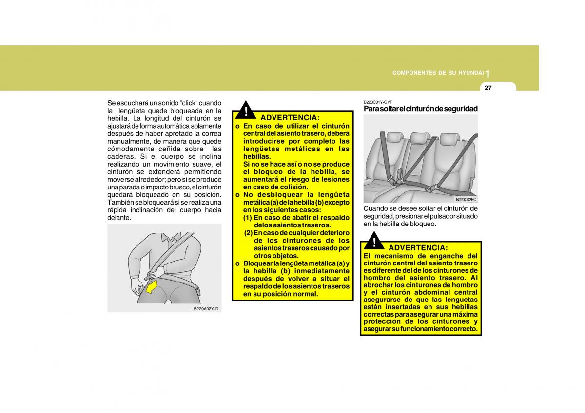 Hyundai Matrix manual del propietario / page 37