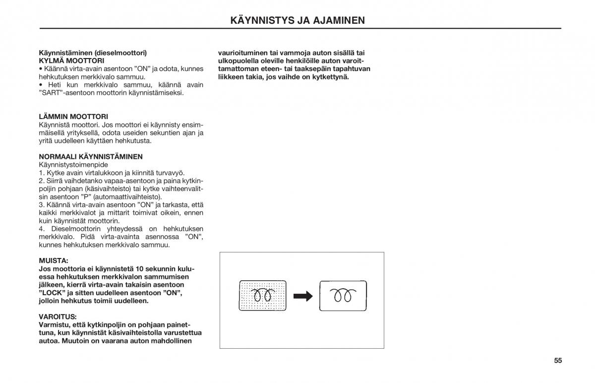 Hyundai Matrix omistajan kasikirja / page 55