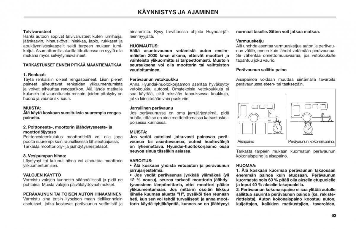 Hyundai Matrix omistajan kasikirja / page 63