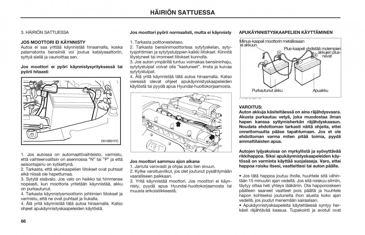 Hyundai Matrix omistajan kasikirja / page 66