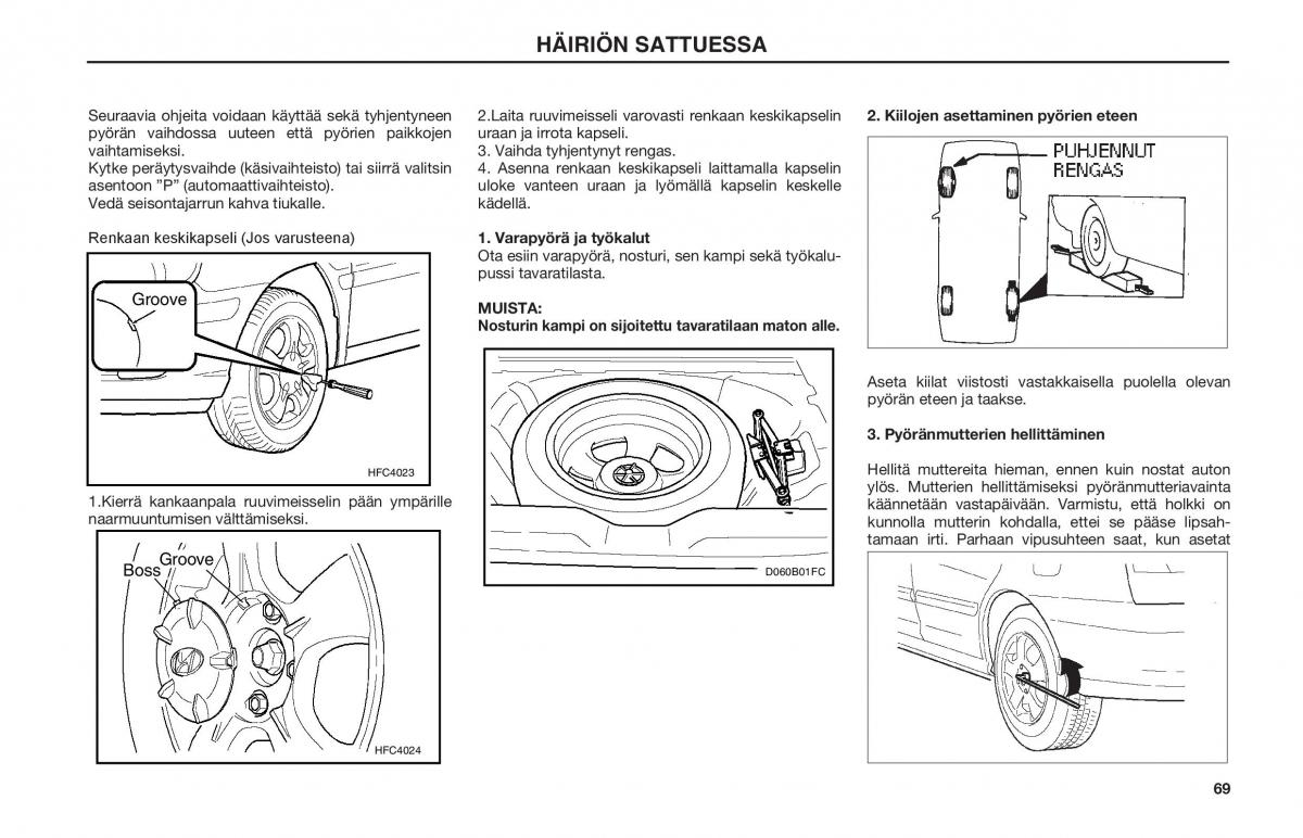 Hyundai Matrix omistajan kasikirja / page 69