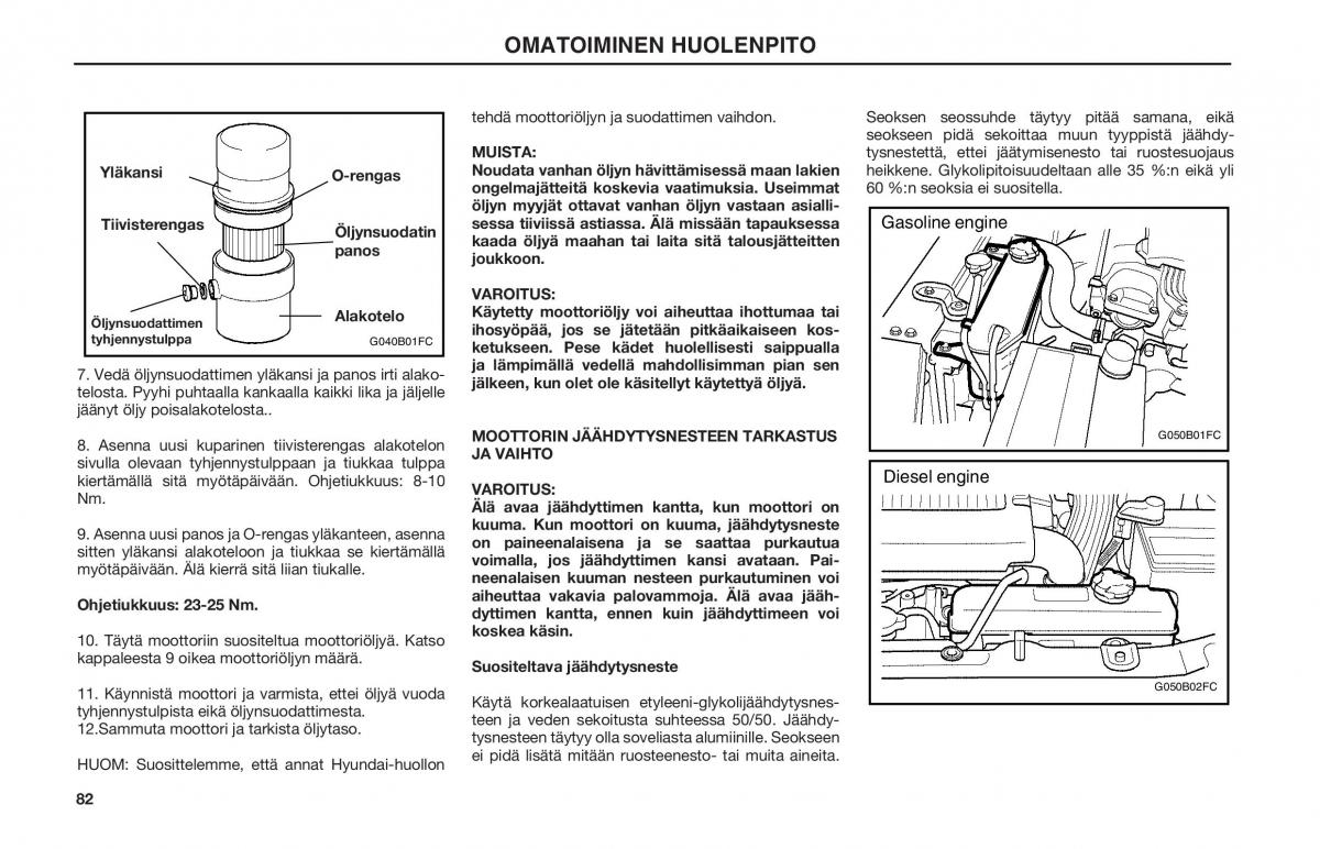 Hyundai Matrix omistajan kasikirja / page 82