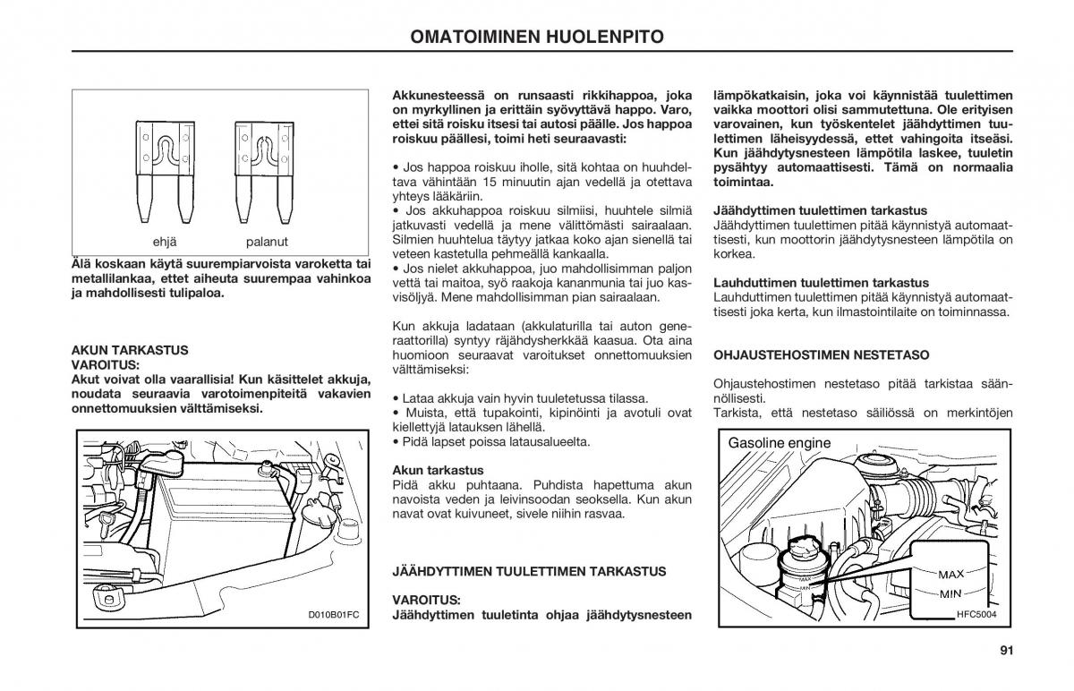 Hyundai Matrix omistajan kasikirja / page 91