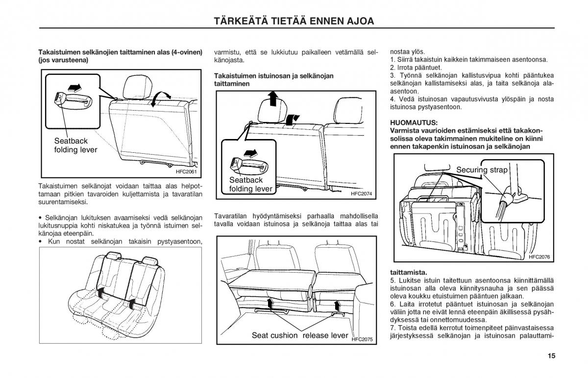 Hyundai Matrix omistajan kasikirja / page 15