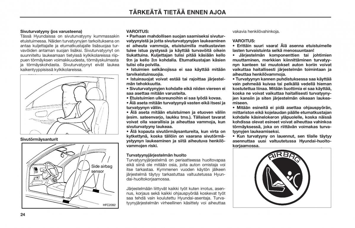 Hyundai Matrix omistajan kasikirja / page 24